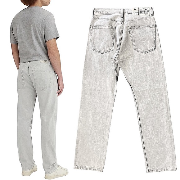 LEVI'S® MEN'S SILVERTAB STRAIGHT Light Gray Stonewash A3666-0002 - Picture 2 of 14